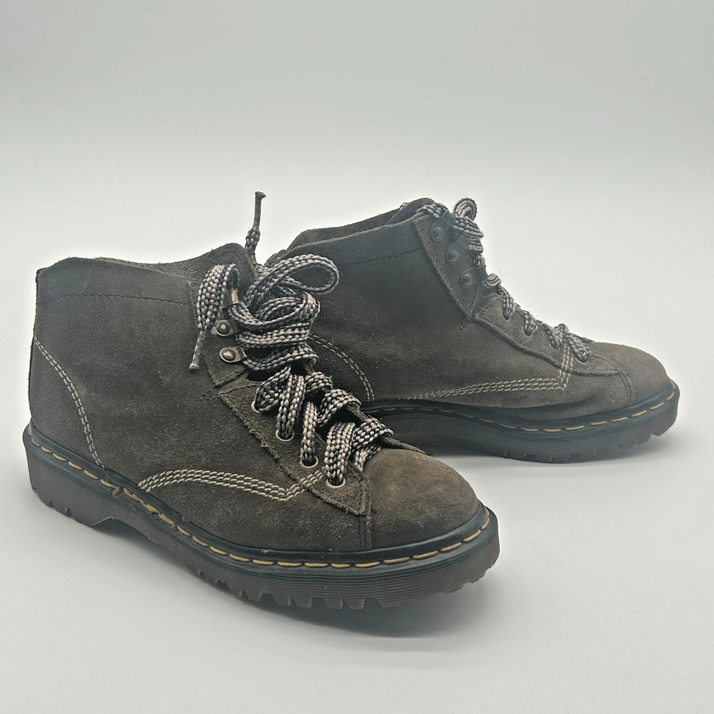 Dr Martens 8088 Vintage Brown Suede Monkey Boots Made in England US 9 UK 7 - Picture 2 of 7